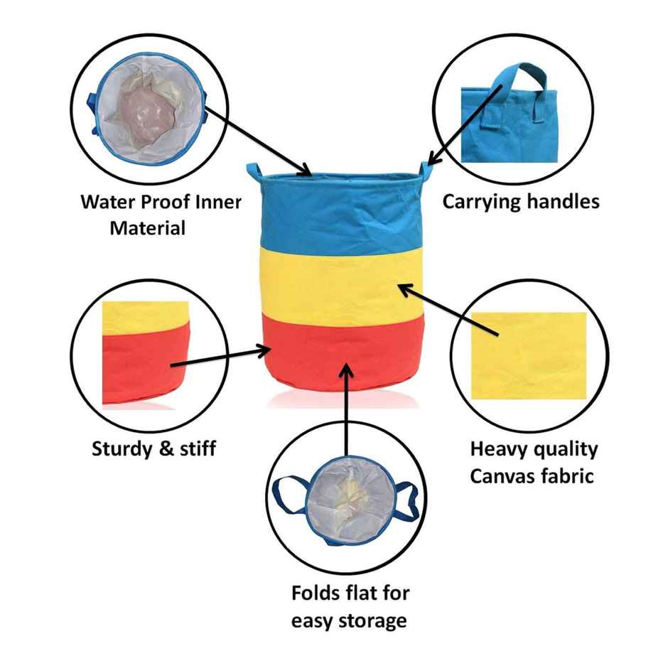 Capsicum Laundry Bag Non Woven Multi Color - 45 Liter