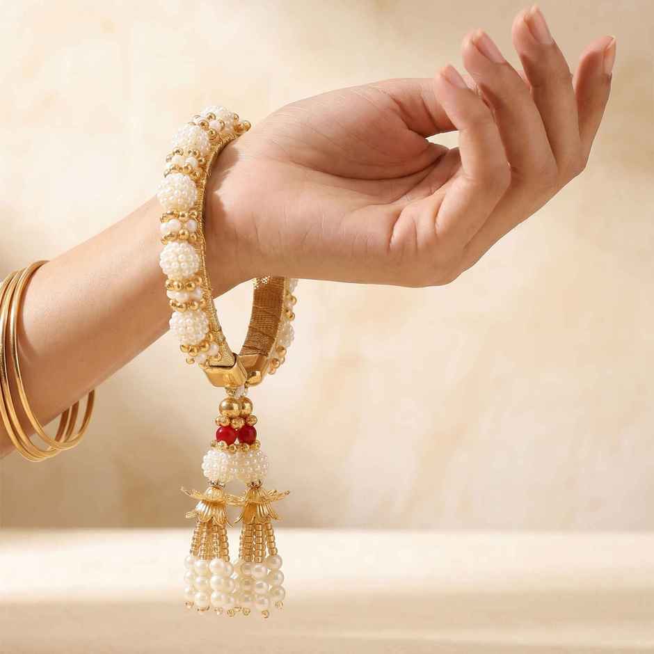 Lumba Rakhi for Bhabhi and Sister | with Roli Chawal | Pack of 1 | Tied Ribbons