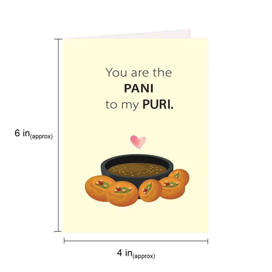 Itsy Bitsy Greeting Card & Envelope Pani To My Puri 4 x 6 Inch | Pack Of 2