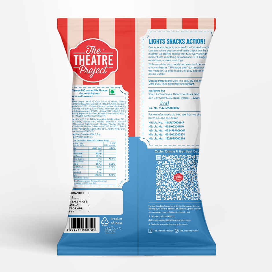 TTP  Popcorn Cheese & Caramel Pouch