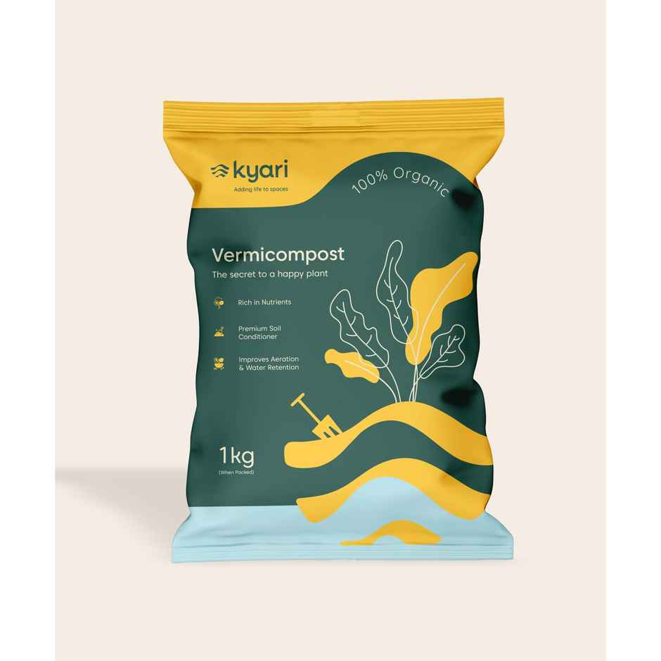Kyari Vermicompost for Plants I Organic Fertilizer & Manure | 1 kg