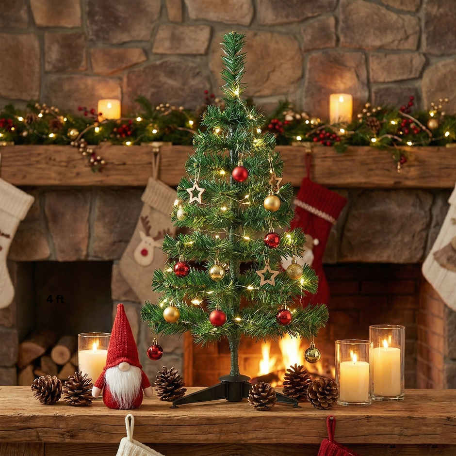 Christmas Tree With Metal Stand | 4 ft | Easy Assembly | Pichai