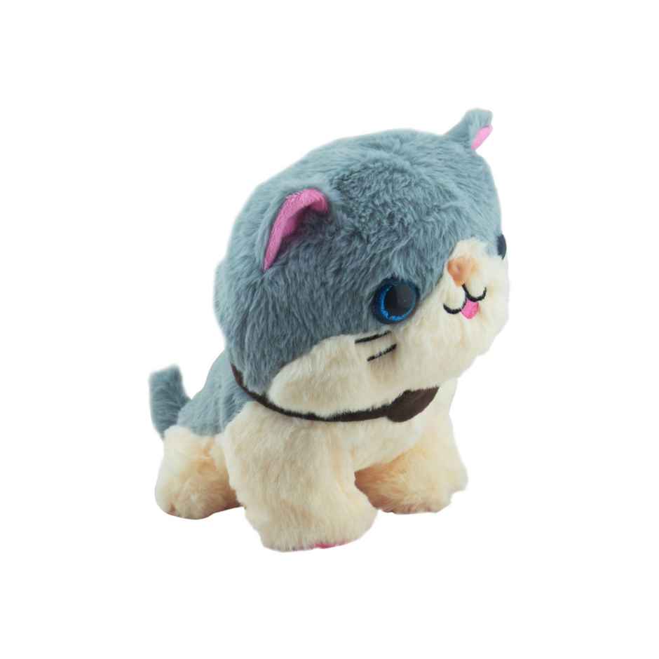 Dearjoy Cute Cat Soft Toy - Grey, 28Cm