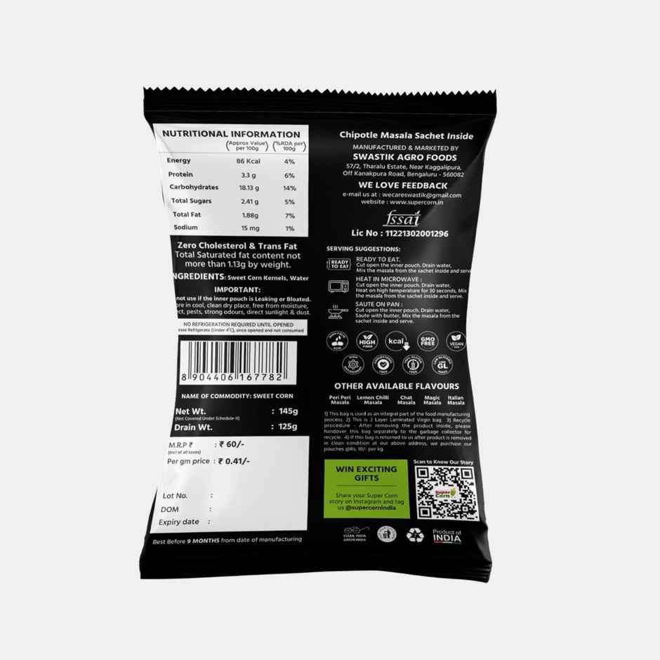 Super Sweetcorn Kernels Chipotle