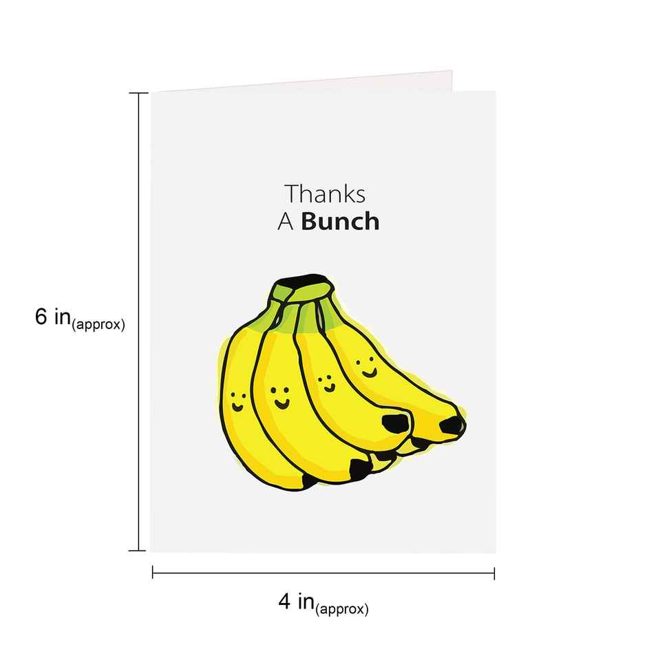 Itsy Bitsy Greeting Card & Envelope Thanks A Bunch 4 x 6 Inch |Pack Of 2