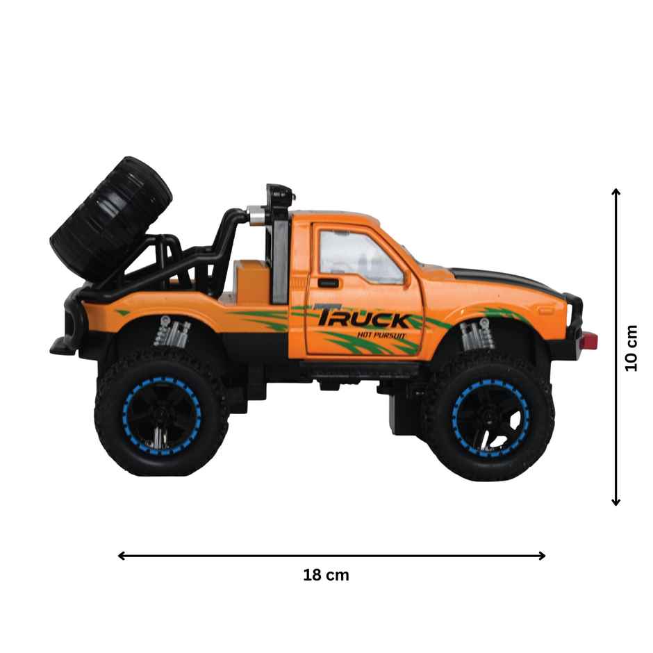 Tak Tak Toys Die Cast Off Road Monster Car with Metal Body Openable Doors Yellow