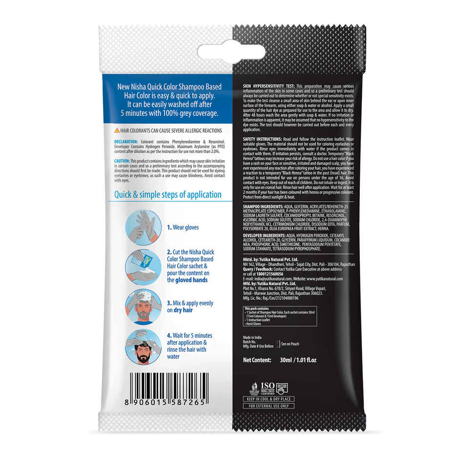 Nisha Shampoo Based Hair Color | Original Black