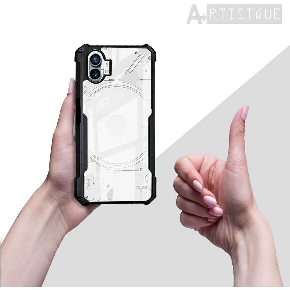 Artistque Case for Nothing Phone 1 Back Cover | Transparent Shockproof TPU Cover