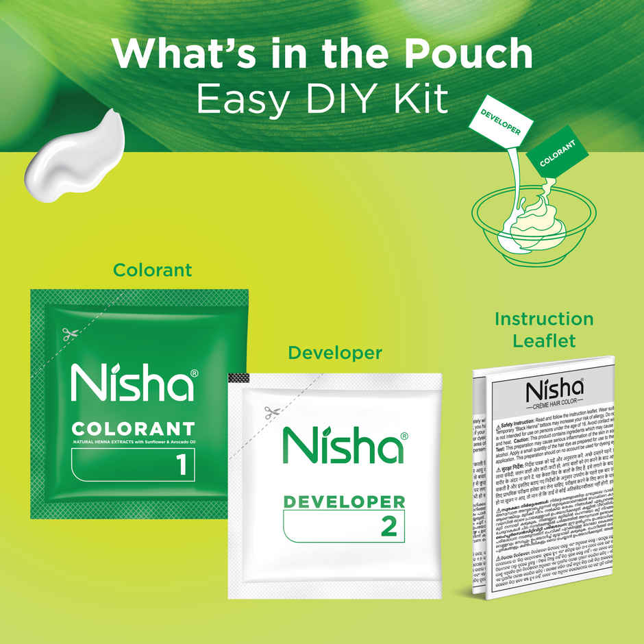 Nisha Creme Hair Color Pouch | 3.0 Dark Brown