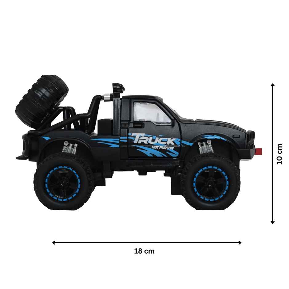 Tak Tak Toys 1:24 Die Cast Off Road Monster Car with Metal Body Openable Doors Black