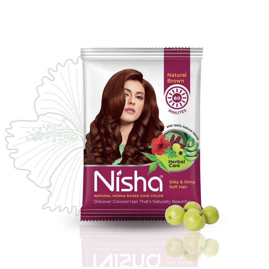 Nisha Natural Henna Based Hair Color | Natural Brown