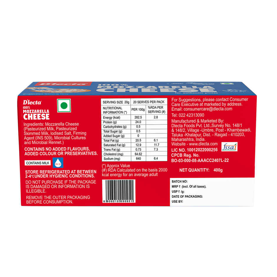 Dlecta Mozzarella Cheese Block