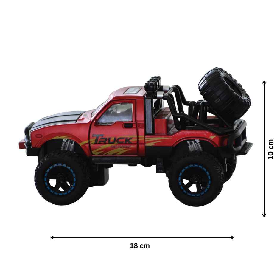 Tak Tak Toys 1:24 Die Cast Off Road Monster Car with Metal Body Openable Doors Red