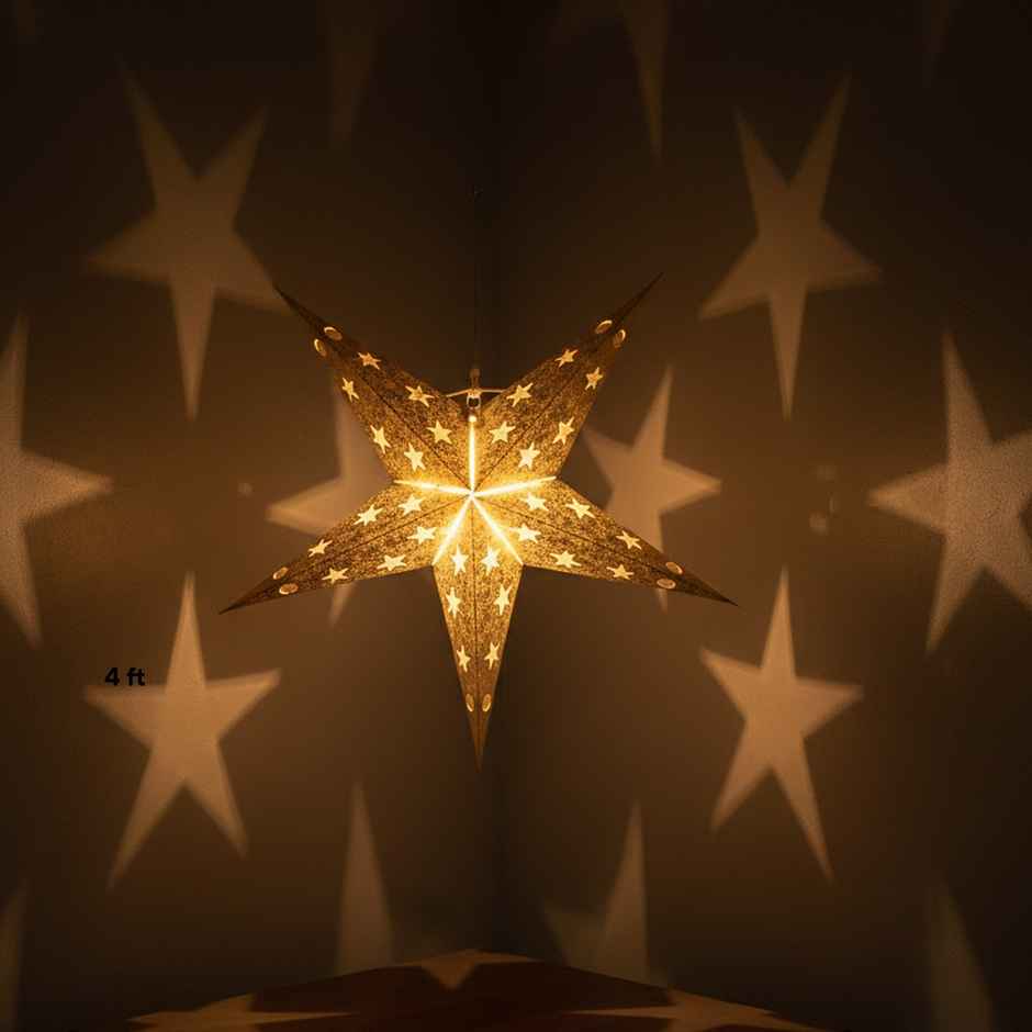 Golden Star Lantern | 14 inch | Mad Over Print