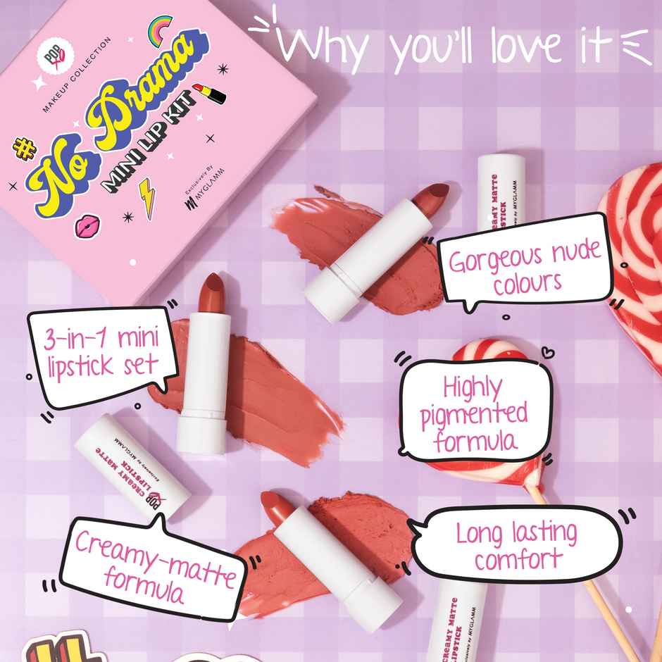 Myglamm Popxo Makeup Collection -Mini Lip Kit-No Drama