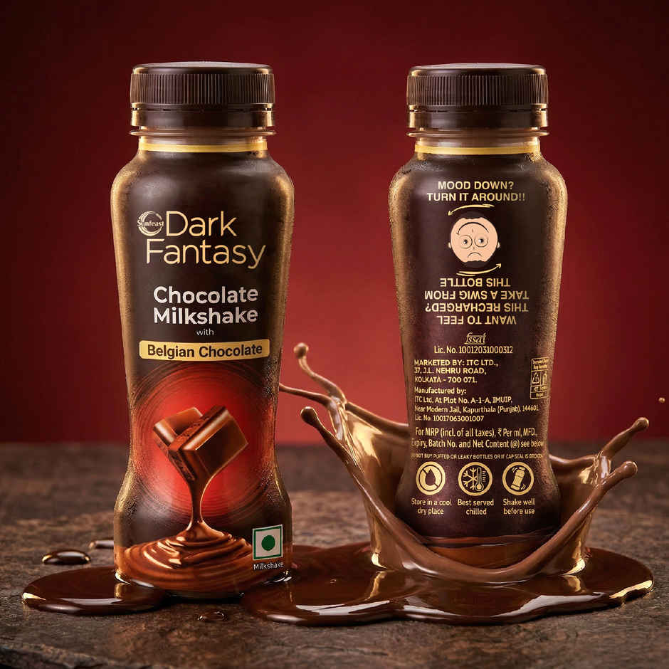 Sunfeast Dark Fantasy Chocolate Milkshake With Belgian Chocolate Combo 