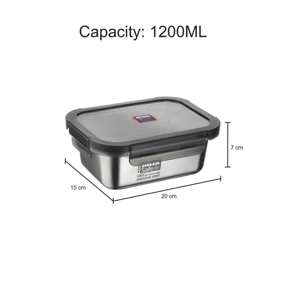 MaxSafe Rectangle 2504 Container With Lid - 1.2 L