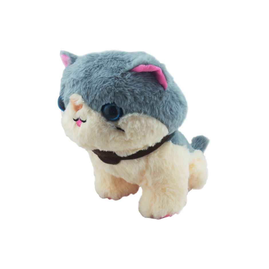 Dearjoy Cute Cat Soft Toy - Grey, 28Cm
