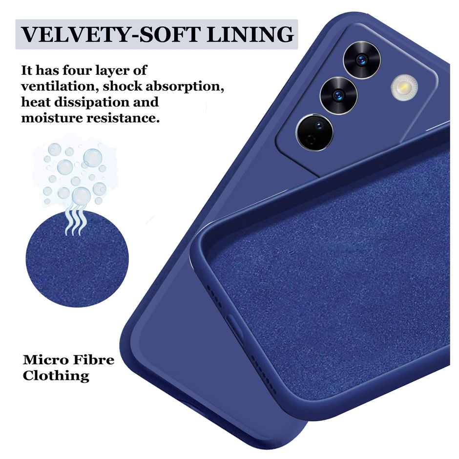 Artistque Case for Vivo T3 5g Back Cover - Plain Liquid Silicone Cover