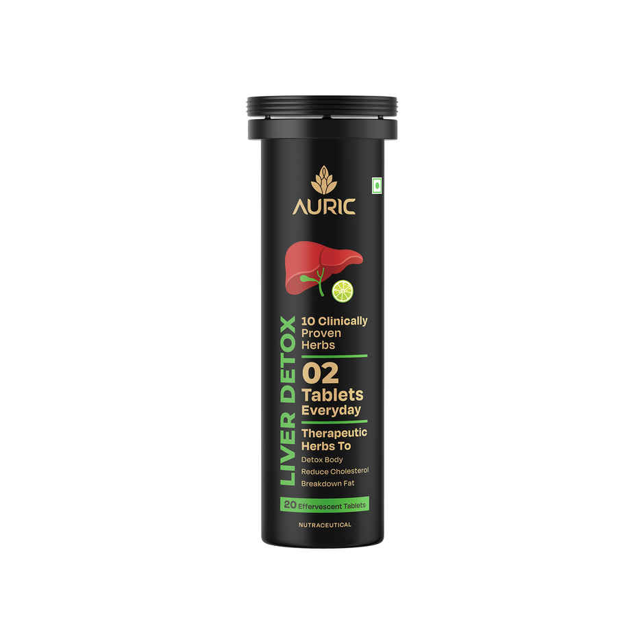 Auric Liver Detox Supplement | Milk Thistle With 9 More Ayurvedic Herbs | 20 Tablets| Liv 365