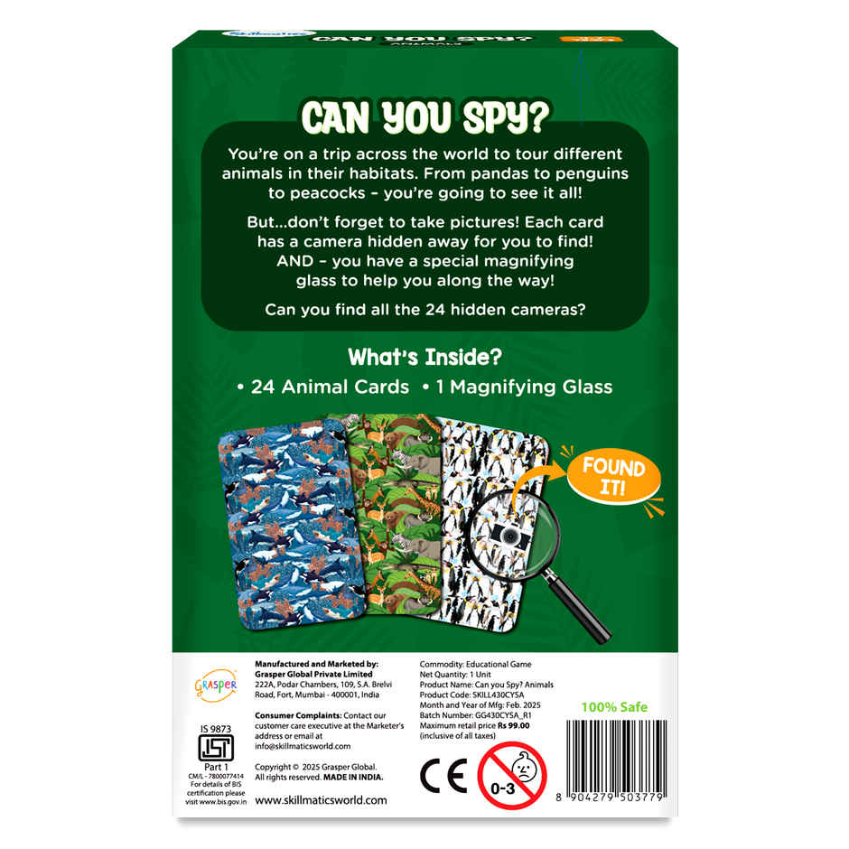 Skillmatics Can You Spy - Animals