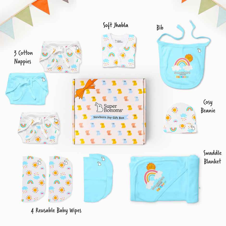 SuperBottoms Newborn Baby Gift Set (0-3Months) | Clothing Gift Set Pack Of 11