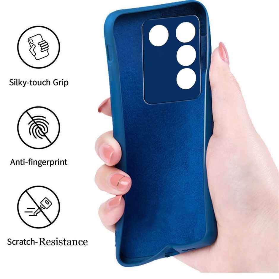 Artistque Case for Vivo T3 5g Back Cover - Plain Liquid Silicone Cover