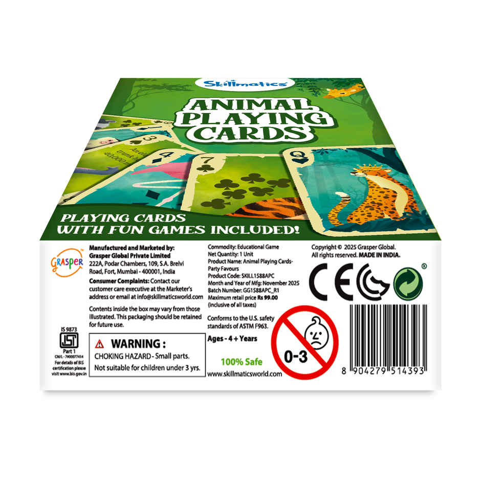 Skillmatics Animal Playing Cards