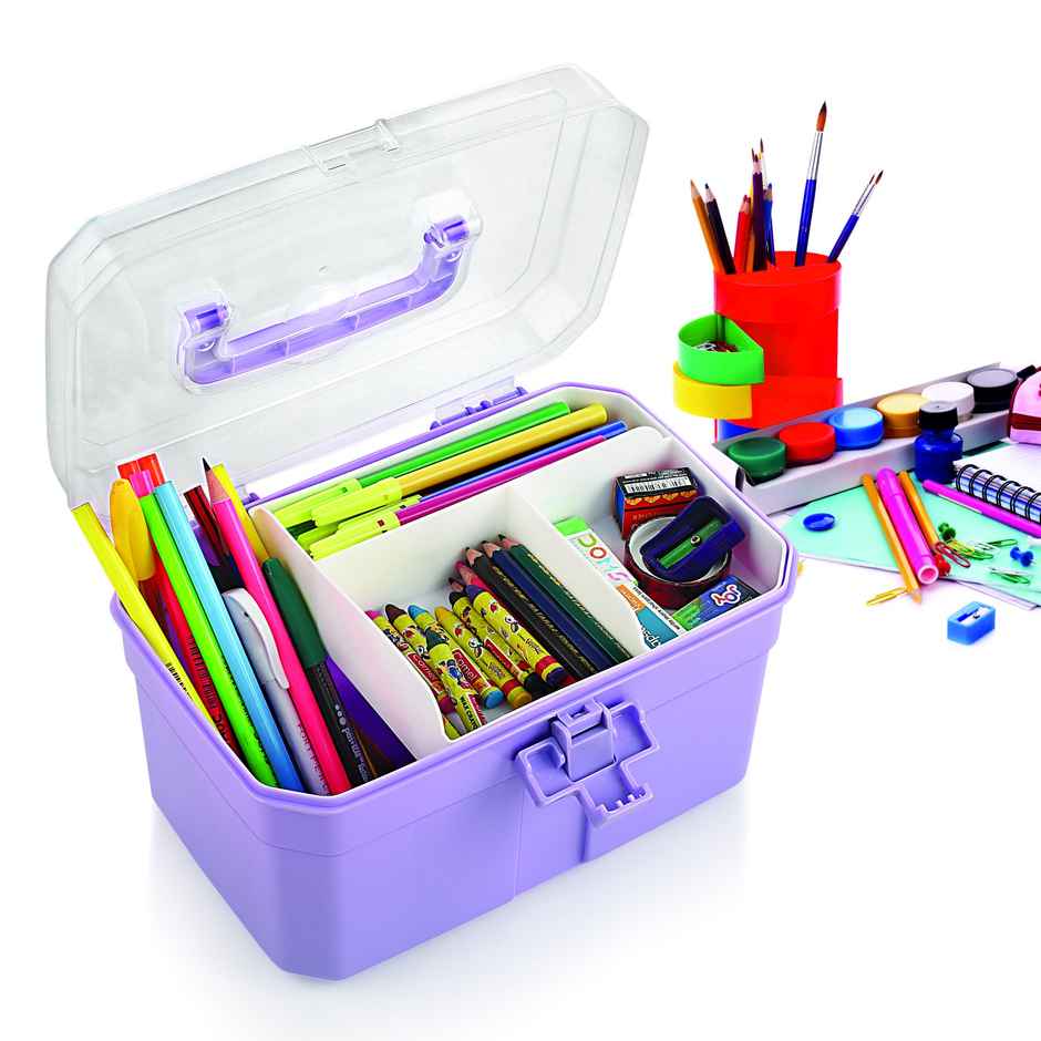Mastercook Multi Purpose Rectangle Box With Compartment 3000 ml Purple