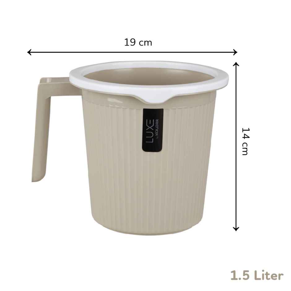Kolorr Lux Bath Mug | Sand Stone | 1.5 L | Pack Of 1