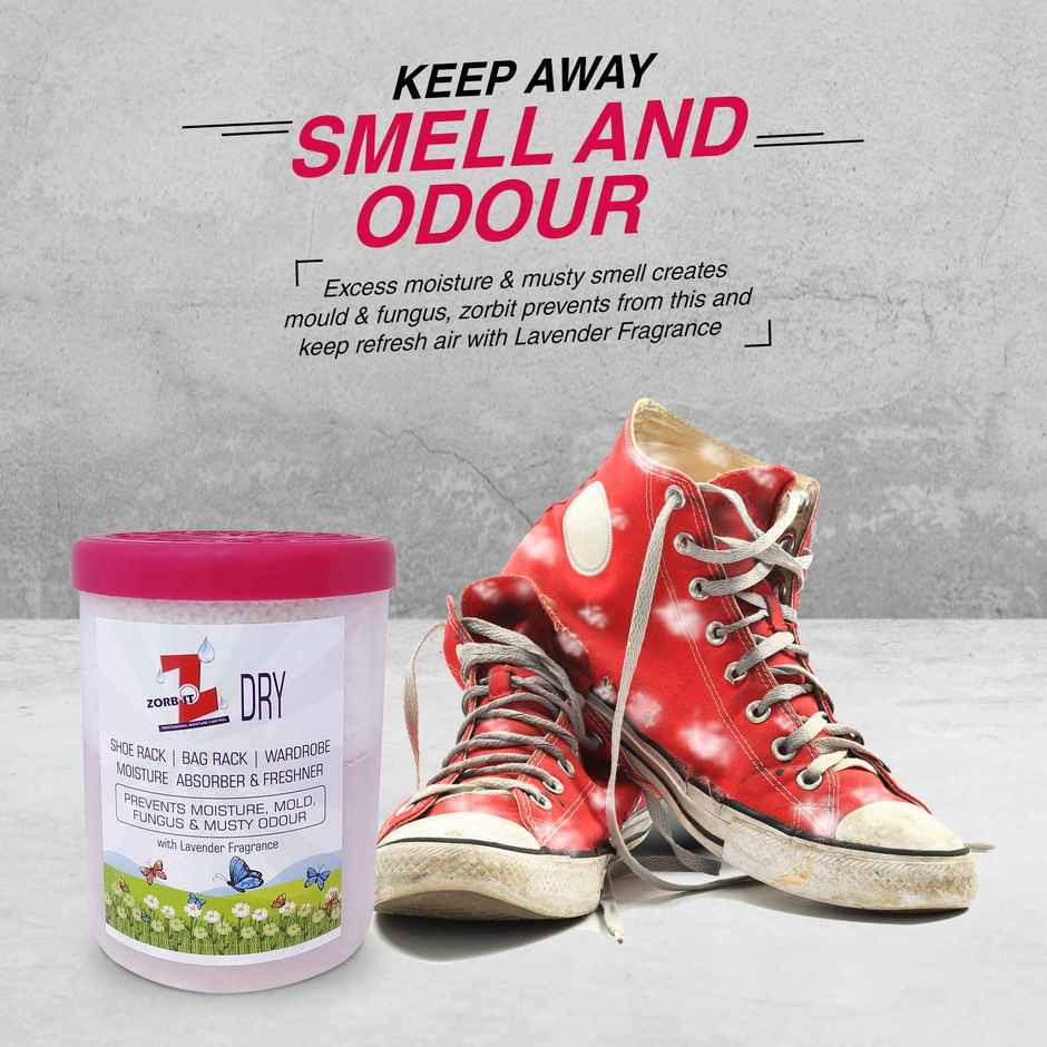 Dr. Bio KEEP IT FRESH Odour+Moisture Absorber + Perfume | 3in1 Air Freshner with Lavendar Fragrance