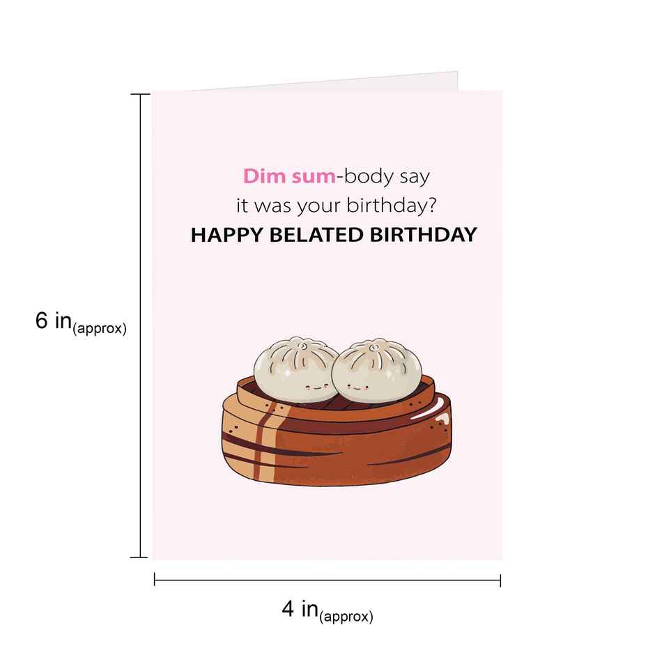 Itsy Bitsy Greeting Card & Envelope Dim Somebody 4 x 6 Inch | Pack Of 2