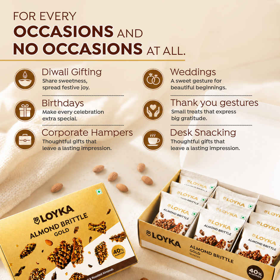 Loyka Almond Brittle Gold