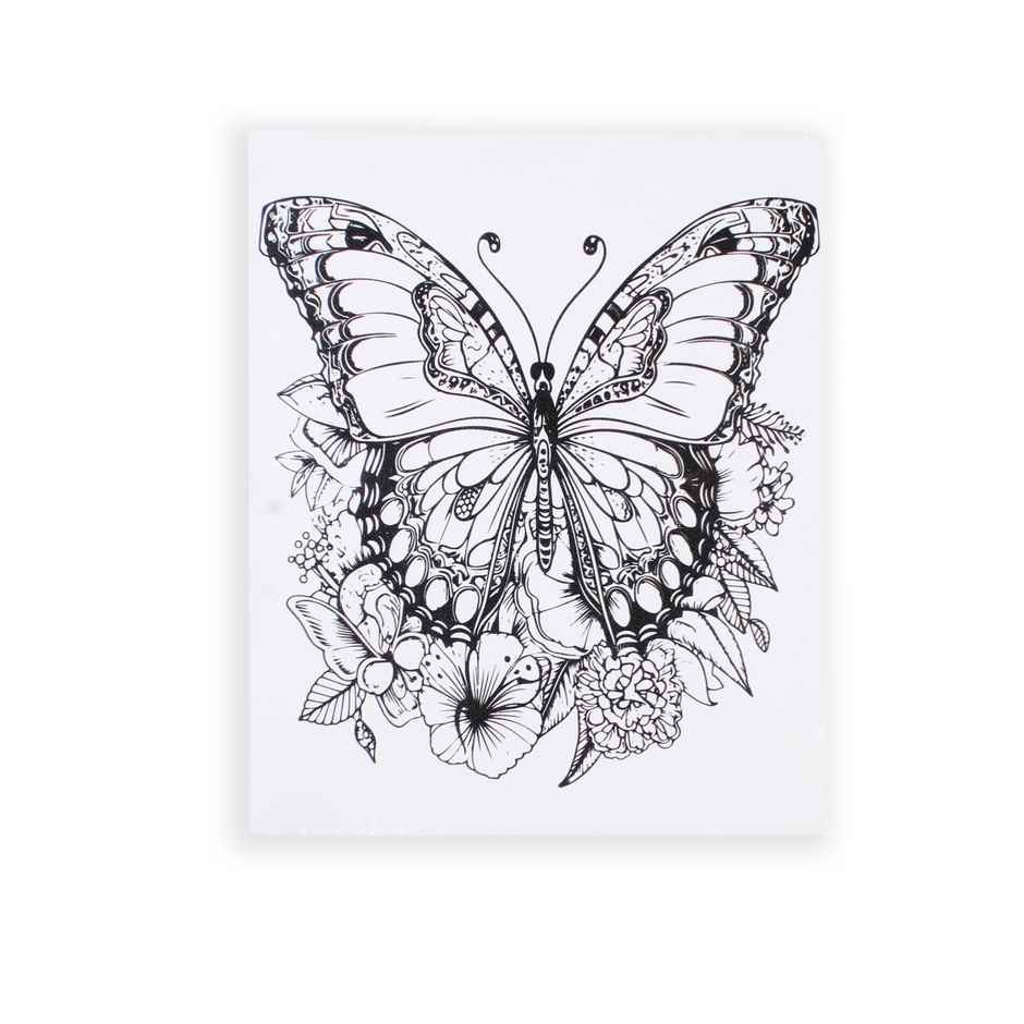 Itsy Bitsy Pre -printed Canvas With Colours Butterfly Beauty Painting Kit 8 x 10 Inch SW LB