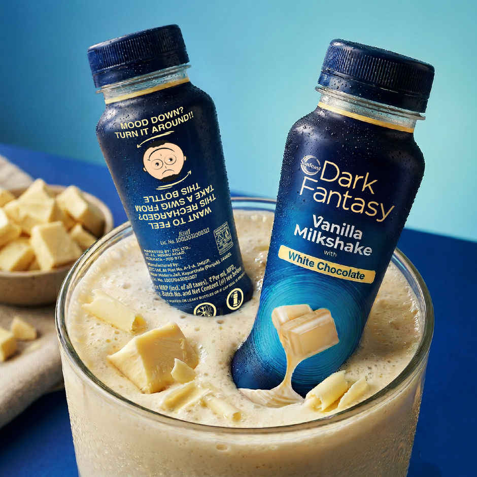 Sunfeast Dark Fantasy Vanilla Milkshake With White Chocolate Combo 