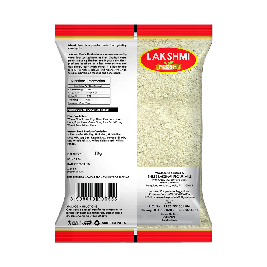 Lakshmi Fresh Sharbati Whole Wheat Flour
