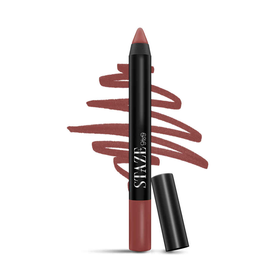 Staze Pout On Matte Tranfer-proof Lip Crayon | 04 Coffee Talk | 3.5 g