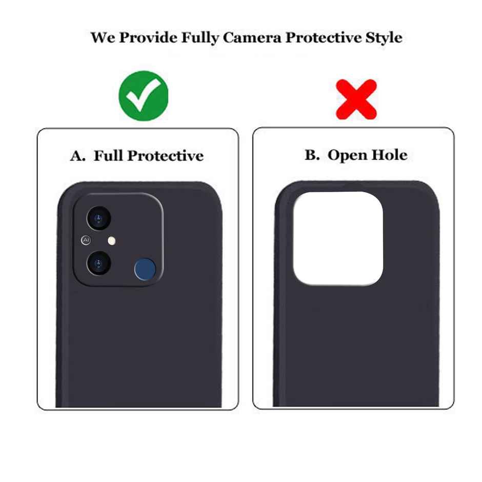 Artistque Case for Redmi 12c | Poco C55 Back Cover - Plain Liquid Silicone