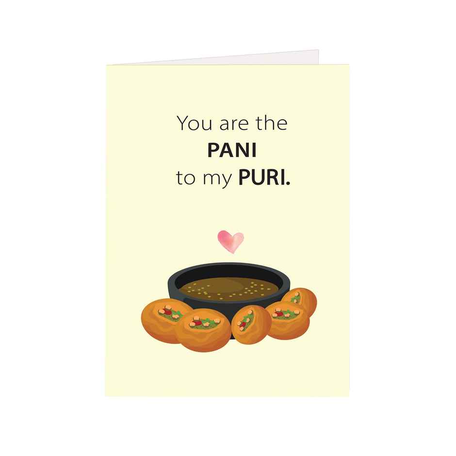 Itsy Bitsy Greeting Card & Envelope Pani To My Puri 4 x 6 Inch | Pack Of 2