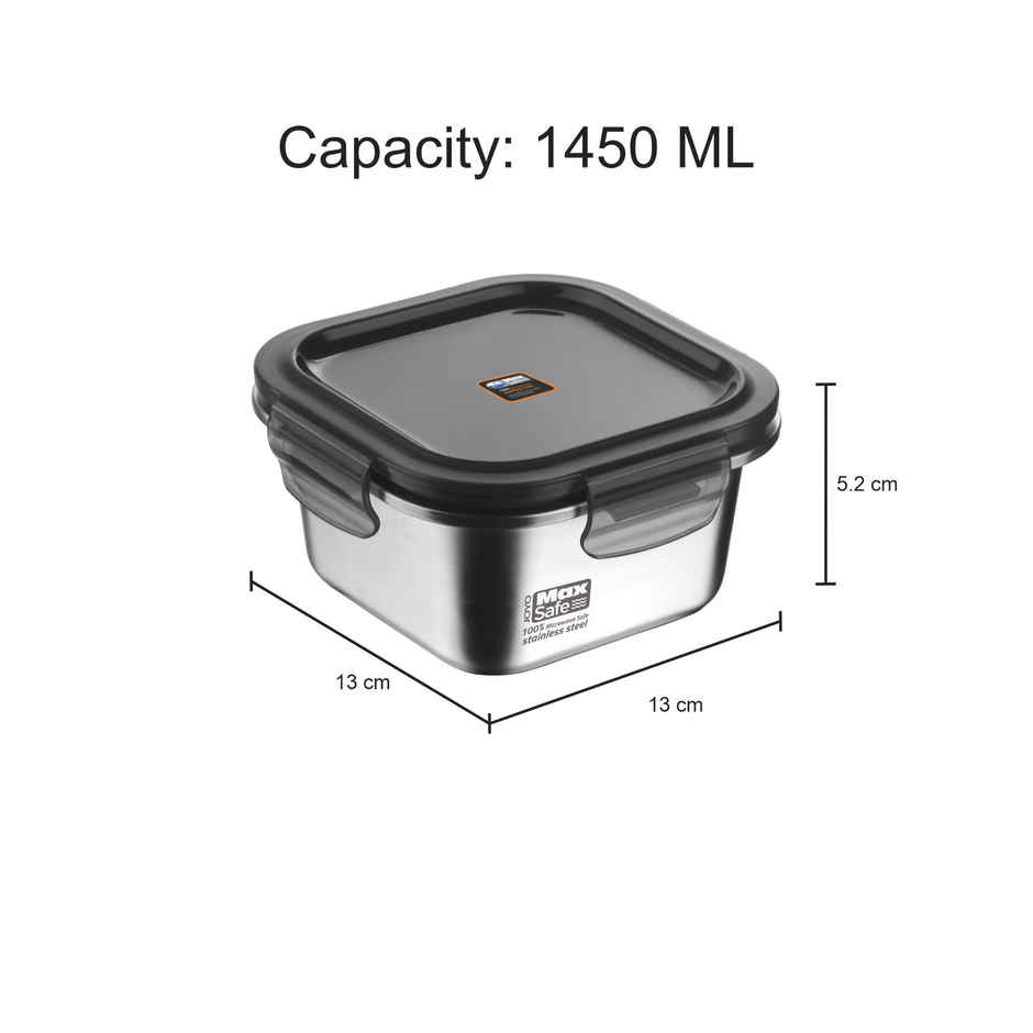 MaxSafe Square 3505 Container With Lid - 1.45 L
