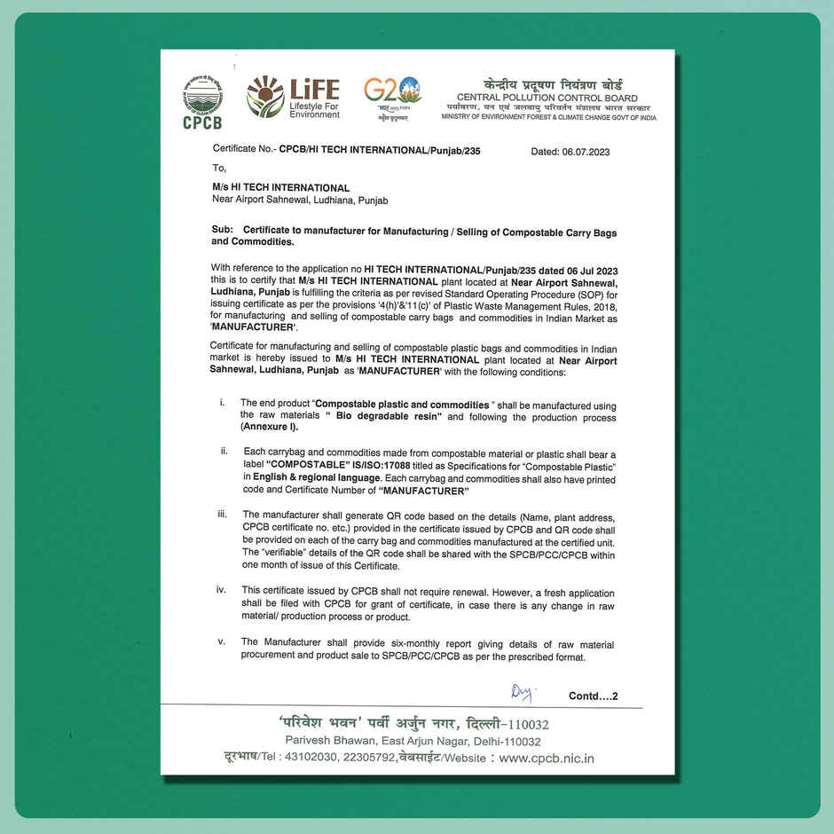 Dr. Bio Carry Bags Large | 25 pcs | 16x20 inch | White | Eco-Friendly | Compostable | Biodegradable