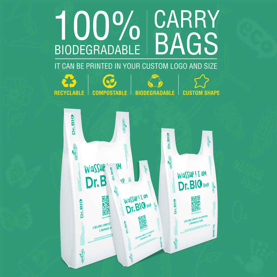Dr. Bio Carry Bags | Medium | 13 X 16 Inch | Compostable Combo