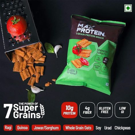 Ritebite Max Protein Spanish Tomato 10G Multigrain Protein Chips, Healthy Snacks & Munchies