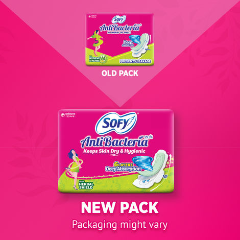 Sofy AntiBacteria XL Sanitary Pads | 6 Layer Deep Absorption | 290mm