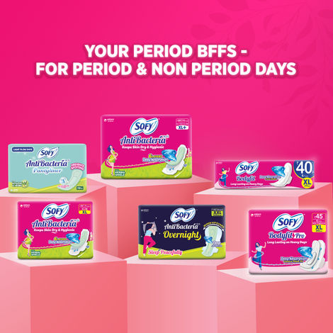 Sofy AntiBacteria XL Sanitary Pads | 6 Layer Deep Absorption | 290mm