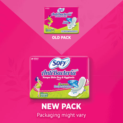 Sofy AntiBacteria XL Sanitary Pads | 6 Layer Deep Absorption | 290mm