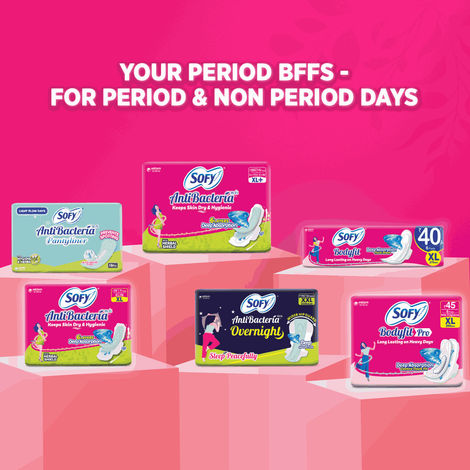 Sofy AntiBacteria XL Sanitary Pads | 6 Layer Deep Absorption | 290mm