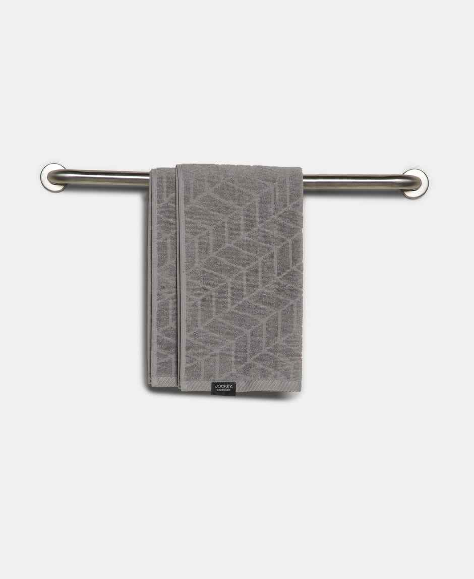 Jockey T202 Men's Cotton Terry Ultrasoft and Durable Patterned Hand Towel | Pack of 2