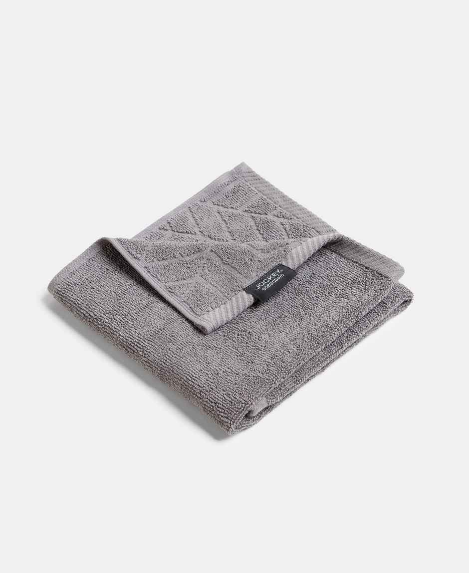 Jockey T202 Men's Cotton Terry Ultrasoft and Durable Patterned Hand Towel | Pack of 2