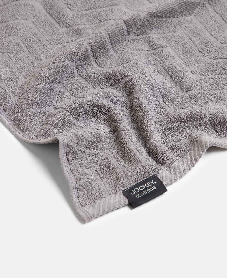 Jockey T202 Men's Cotton Terry Ultrasoft and Durable Patterned Hand Towel | Pack of 2